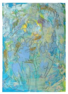 Abrazo Azul 2008  70 x 50